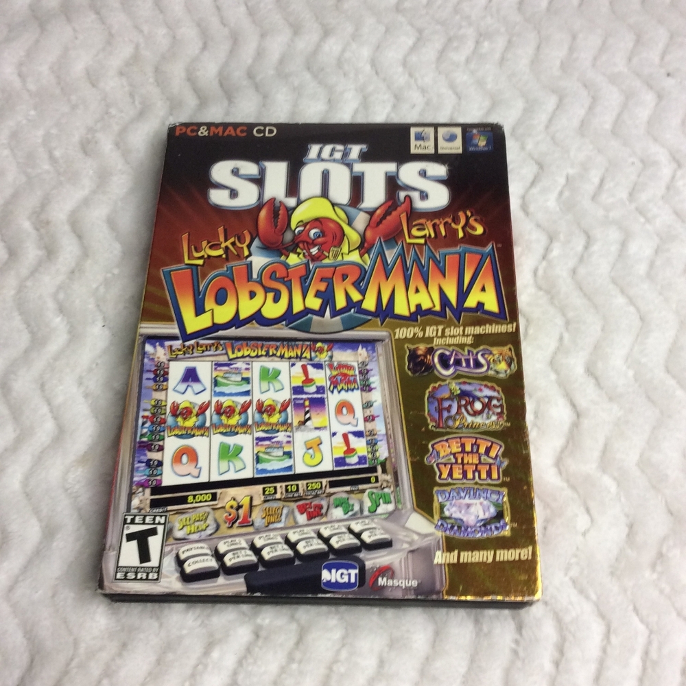 IGT Slots Lucky Larry LobsterMania PC /MAC/CD Clean Disc Tested with Manual 2011